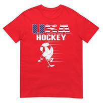 America Ice Hockey Fans Jersey Usa Flag Support Hockey Team Tshirt S