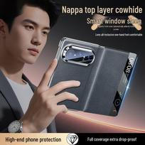 TWICEVERSE Genuine Leather Flip Case for Huawei Pura X Max