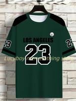 Number23 Los Angeles Print Mens T-Shirt Man Short Sleeves Sportwear Football T-Shirt Vintage Oversize 5 colors Tees Men Clothes XXS