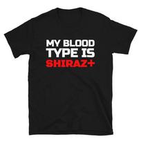 Shiraz Wine Blood Type Funny Alcohol T-Shirt XXXXL