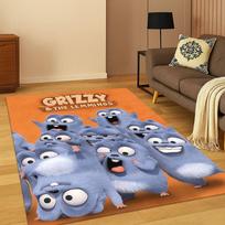 3D Grizzy ir Lemingai Animacinis Kilimas-Kilimėlis Miegamajam Svetainei Sofai Namų Dekoras,vaikų Žaidimų Zonos Kilimėlis Neslystantis Grindų Kilimėlis Dovana 40x60cm