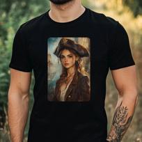 T-Shirt Herren Pirat Portrait Motiv Baumwolle Größe XS bis 5XL M