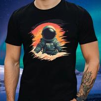 T-Shirt Herren Astronaut Motiv Baumwolle Größe S bis 5XL S