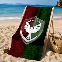 Amed Sk Crest Design Beach Towel, Quick-drying, Easy to Care for, Suitable for Both Fitness and Beach Vacations,Sports Essential 70cmx140cm(27x55inch)