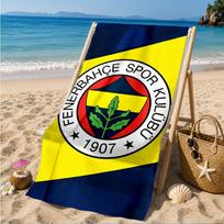 Fenerbah?e Crest Design Beach Towel, Quick-drying, Easy to Care for, Suitable for Both Fitness and Beach Vacations,Sports Essential 70cmx140cm(27x55inch)