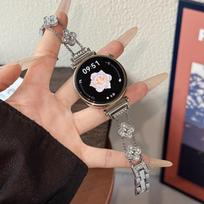 Metalinė grandinėlės laikrodžio apyrankė su metaline sagtimi, skirta Huawei Watch GT4, GT5, GT6 pilka