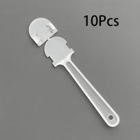 10Pcs Mini Graffiti Fan Handle Transparent Kindergarten Fan Handle Hand Fan Handle  Fan 10pcs