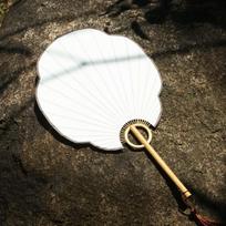Bamboo Handle Japanese Style DIY Fan Handmade Round Fan Art Supply Hand Painted Fan  Dance Style 5