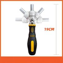 Multi-Function Ratchet Screwdriver 0-180° Adjustable Angle Left/Right Reversible 1/4  Hex Interface