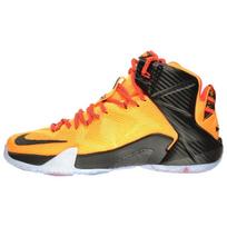 Nike Lebron 12 Witness James 12 Slip Resistant Lightweight Non slip Lightweight Mid top Performance Basketball Shoes 684593-830 42 geltona/juoda