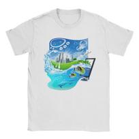 Unisex Unisex TShirts Frutiger Aero World Fun Pure Cotton Tees Short Sleeve T Shirts Crew Neck Clothing Graphic S
