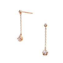 Vendome Aoyama Earrings K10 Pink Gold Basic White Topaz Diamond AJAA2310 TH [Official] auksas