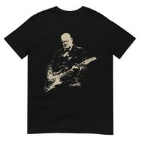 Winston Churchill Playing Electric Guitar Rocker Humor T-Shirt S