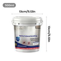 500ml Wear Resistant Non-Slip Epoxy Floor Coating Colored Sand Epoxy Floor Paint for Indoor Outdoor Garage Concrete Surface
