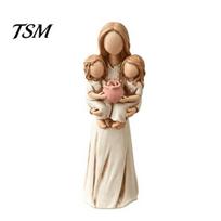 Warm Hug Statue Mother And Daughter Hugging Ornament, Resin Hand-painted Statue, Gift for Mom Tabletop Faceless Figurine Mother's Day Birthday Healing smėlis