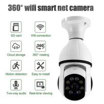 5G ir 2.4G WIFI stebėjimas 360° pasukimas automatinio sekimo panoraminė kamera belaidė E27 PTZ kamera CCTV IR naktinio matymo judesio aptikimo dvipusis garsas 2.4G