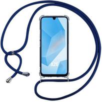 Protective case - BOOLING - for Samsung Galaxy A26 5G - Shockproof - Flexible - with Navy Blue Lanyard mėlyna