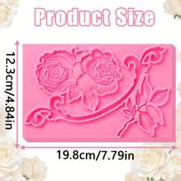 1Pc Peony Flower Mold - Silicone, DIY Cake & Chocolate Baking Decor Tool rožinė