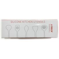 High-Temp Resistant Silicone Kitchen Utensil Set: Spatula, Ladle, Slotted Spatula, Slotted Spoon, and Rice Spoon (5-Piece Non-Stick Set)