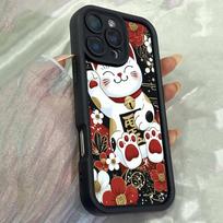 JT258 Gato Maneki Neco Lucky Cat for iPhone 17 16 15 14 13 Pro Max Samsung S26 S25 Ultra A17 A16 A07 A56 A36 Xiaomi 15T Redmi 15c Note 14 Soft Case for iPhone 5/5s juoda