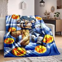 1 vnt. „Dragon Ball“ pledas Minkštas šiltas visų sezonų užtiesalas sofai, lovai, automobiliui, biurui Ryškus spalvingas dizainas, patvarus ir jaukus dovanų 80cm×120cm