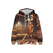 Tung Tung Tung Sahur Funny Baseball Bat Meme Hoodie Men's Fashion Humor Style Graphic Sweatshirts Harajuku Fashion Kids Hoodies 2XL