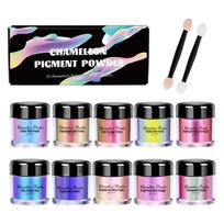 10Color Chameleon Mica Powder Pigment for Paint,Dye,Soap Making,Epoxy Resin,Nails Polish,Candle Making,Baths Bombs,Slime 1