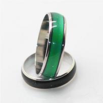 6mm Temperature Sensitive Mood Ring Band Reactive to Body and Environmental Temperature Changes Adjustable Size Band 6 mėlyna
