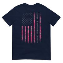 Pink Camo Usa Flag Military Camouflage Distressed Grunge Tee Tshirt S