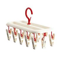 Windproof Clothes Clips Rack Rotatable 360 Drying Racks, Strong Non-Slip Multi-Clip Design, Clothesline with Rotating Hook Appropriate Spacing S raudona