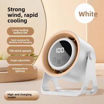 Desktop Fan, USB Digital Display Charging Fan, Student Dormitory, Office, Silent Desktop Small Fan