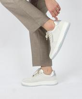 [GISSE] Natural Leather Harper Sneakers ART-226 White-235（37）