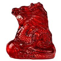 Dragon Figurine Ornaments Twelve Zodiac Feng Shui Crafts Dragon Portrait Glass Art Shop Opening Gifts 1 raudona