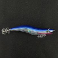 Luya Bait Suit Bionic Shrimp Laser Spray Paint Multi-Specification 5-Color Wooden Squid Hook Bottom Fishing Plastic Carp (Blue,0&2.5 laser dacheng) mėlyna
