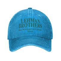 Lehman Brothers Risk Management Department  Trucker Hats Outfits for Unisex Baseball Caps Classic Headwear Caps Adjustable 1pc blue