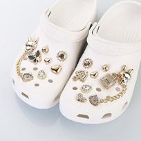 DIY Detachable Shoe for Clog Shoes - Gold Umbrella Chain - Size 41 One Size auksas