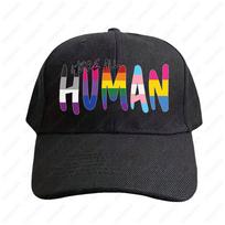 Were All Human Rainbow Stripes Cap Woman Man Adult Peaked Hat Fashion Casual Adjustable Printed Baseball Caps Trucker Cap Adjustable