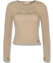 Goobin (W) Lettering Spandex Warmer Long Sleeve Beige/Free