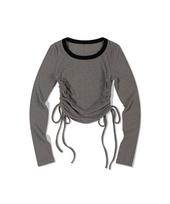 Moa Lucid Shirring Ringer Sleeve (Gray) Gray/S