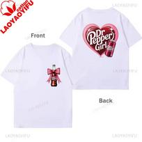 Dr Pepper Camisetas Soda Pop Est 1885 Graphic Print TShirt Double Side Printed Unisex Short Sleeved Summer Funny Y2k Clothes S