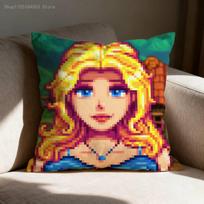 Alex Haley S-Stardew V-Valley Throw Pillow Case For 45x45cm 55x55cm 30x30cm Square Car Pillowcase Home Bedchamber Decor Gift 40x40cm