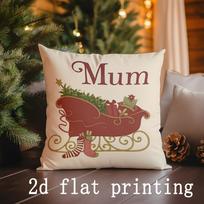 Home Decor Christmas Decorative Cushions with Mum Motif Pattern Cushion Cover Suitable for Sofa Bedroom Car Pillow Cover 40x40cm