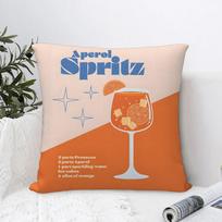 Home Decor Aperol Spritz Themed Decorative Pillow Covers Pattern Cushion Cover Suitable For Sofa Bedroom Car Pillow Cover 40x40cm