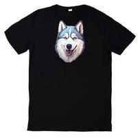 T-Shirt Wolf Motiv Einsamer Wolf Husky Outdoor Geschenk Baumwolle S