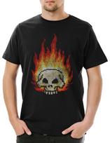 Pixel Burning Skull Herren T-Shirt Skull Skeleton Grim Reaper Gamer Gaming Games M