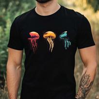 Marškinėliai vyrams Spalvingas medūzos motyvas Medvilnė Dydis nuo XS iki 5XL XL