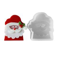 Versatile Santa Claus Shaped Silicone Mold Festival Santa Carrying Gifts Silicone Mold for Scented Candle and Soap