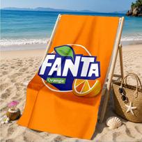Fanta Orange Refreshment Beach Towel, Quick-drying, Easy to Care for, Suitable for Both Fitness and Beach Vacations,Sports Essential 70cmx140cm(27x55inch)