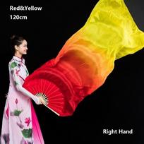 Right&Left Hands Kid Women Belly Dancing Fan 120/150/180cm Rayon Silk Fans 7