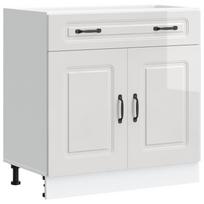 vidaXL Armoire de cuisine Kalmar blanc brillant bois ingénierie